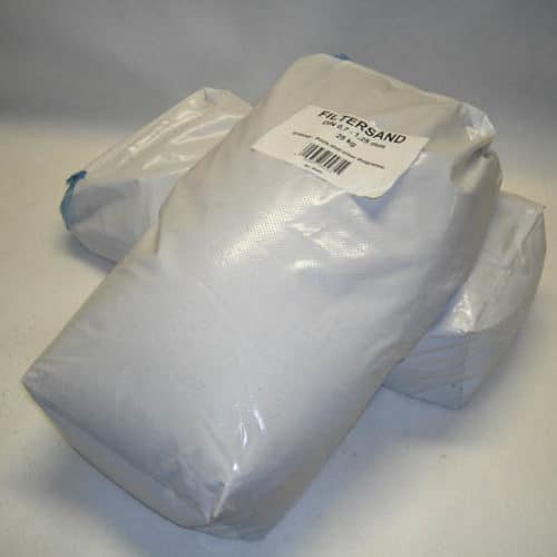 Cranpool Filtersand wird für Ihr Schwimmbecken benötigt. Das Bild zeigt zwei Säcke Filtersand.