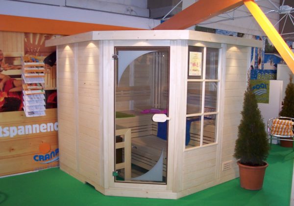 Cranpool Sauna in der Münchner Ausstellung