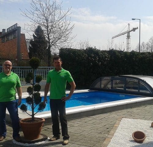 Cranpool Standort Wels im Frühling.