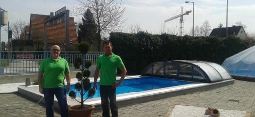 Cranpool Standort Wels im Frühling.