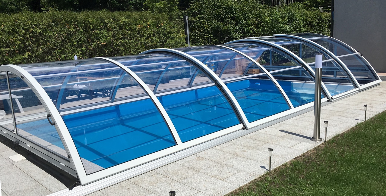 Cranpool Rechteckbecken Ozean mit Cariodom, Traumpool mit Überdachung; ein rechteckiges Einbaubecken, Pool 