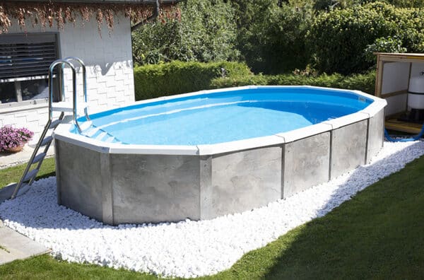 Deluxe- Verkleidung für ovales Cranpool Royal Schwimmbecken, freistehend,