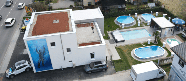 Cranpool Center Graz, Filiale, Cranpool, Schwimmbad Ausstellung,