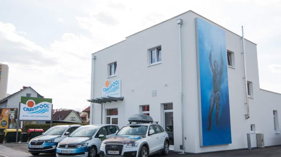 Cranpool Center Graz Eröffnung, Ausstellung, Cranpool, Badespaß, Schwimmbecken