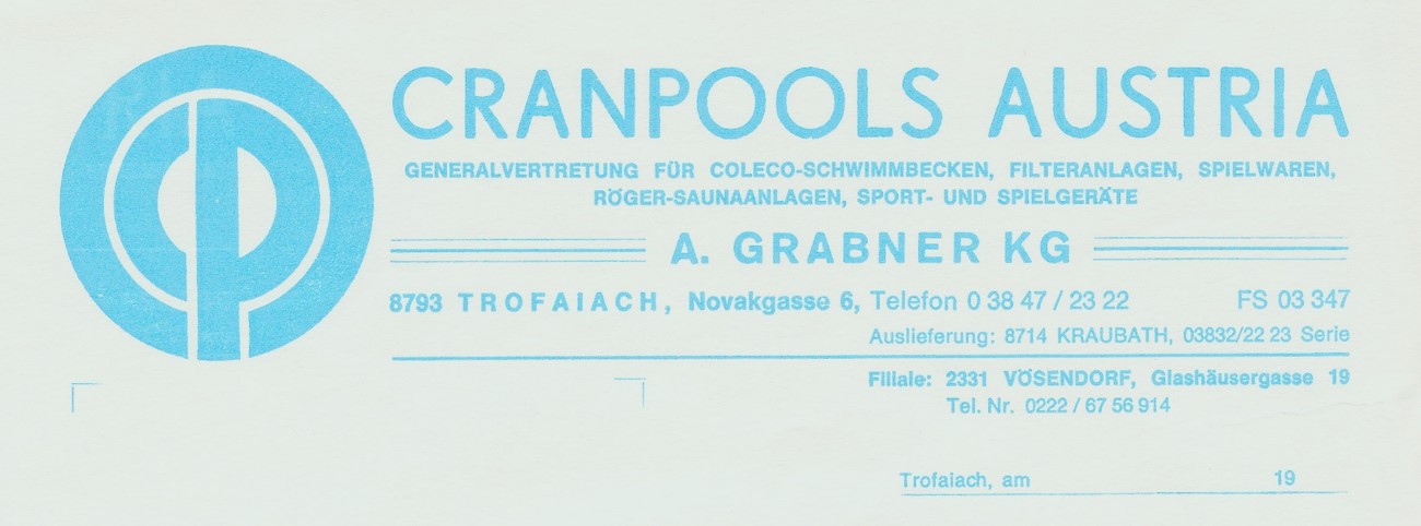Generalvertretung für Cranleighpools, seit 55 jahren Bade- und Saunaspaß, cranpool