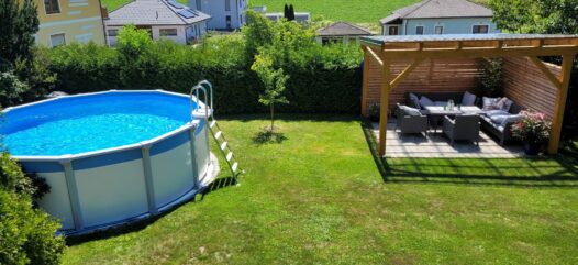 Firma Cranpool im Waldviertel Sun Remo Aktionspool Pool mit Sitzplatz