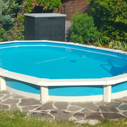 Royal Schwimmbecken oval, teilversenkter Pool
