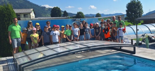 Volksschule Kraubath bei Poolbauer Cranpool zu Besuch