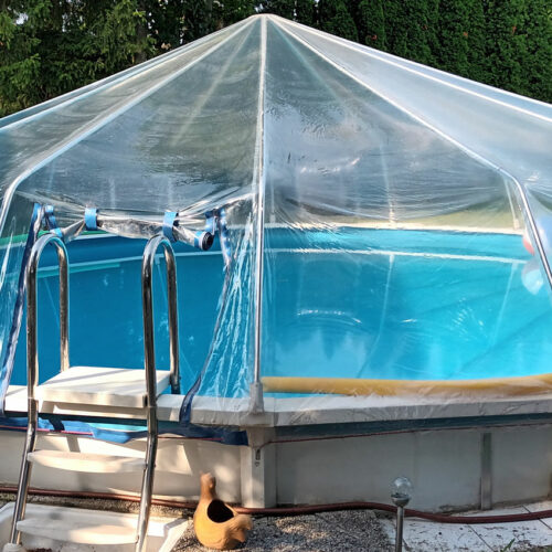 Schwimmbecken Rund mit Domfolie