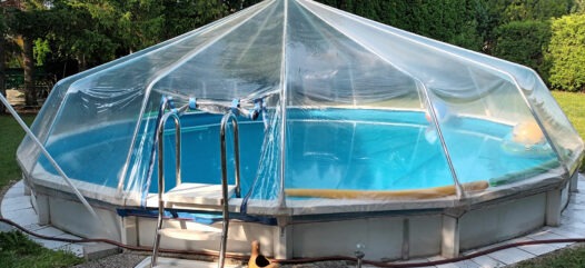 Schwimmbecken Rund mit Domfolie