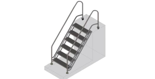 Skizzenbild Edelstahltreppe