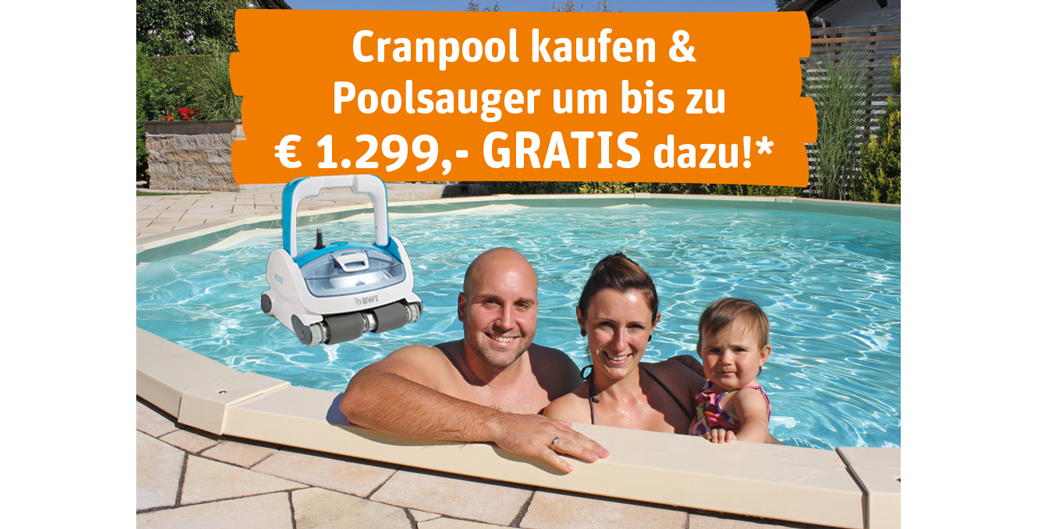 Jetzt ist die ideale Zeit, um mit der Poolplanung zu starten und on top erhalten einen elektronischen Bodensauger im Wert von 1.499 € kostenlos dazu sichern