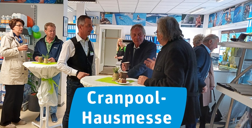 Poolberatung und Schwimmbeckenangebote auf der Cranpool Hausmesse