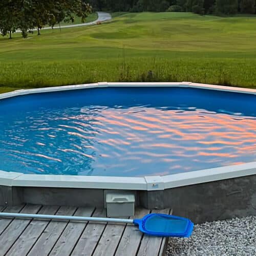 Cranpool Royal Rundbecken freistehend mit Holzverkleidung