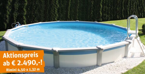 Rundpool Rimini freistehend mit Leiter