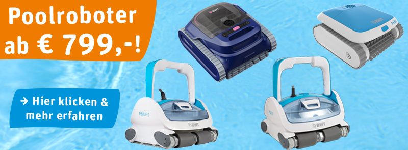 Wasserpflegeangebote und Top Schwimmbadzubehör wie Poolroboter