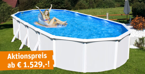 Capri oval Pool freistehend mit Aktionspreis