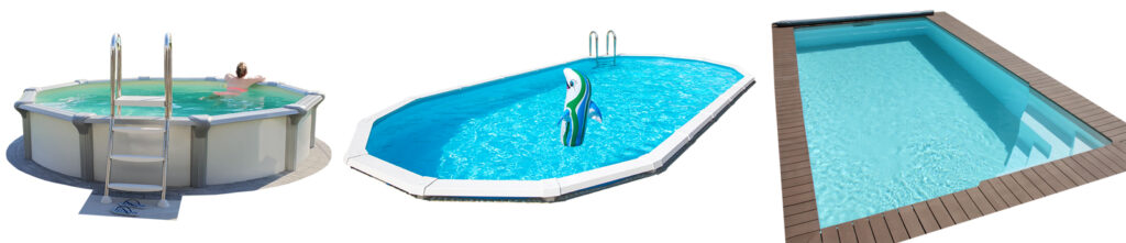 Rundpool Ovales Pool und rechteckiges Pool