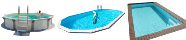 Rundpool Ovales Pool und rechteckiges Pool