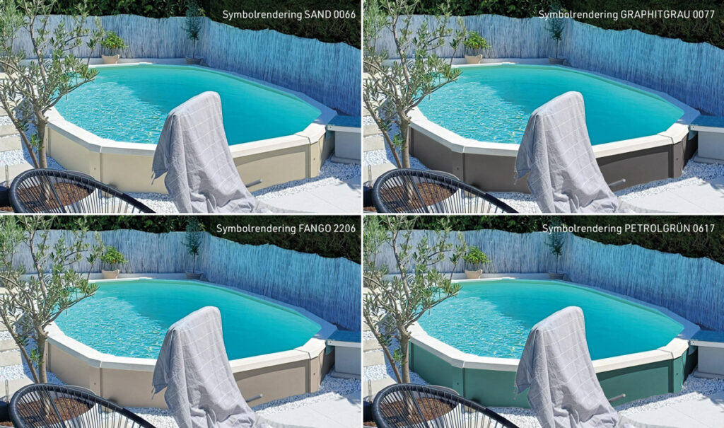 Sonderfarben Schwimmbadverkleidungen Cranpool