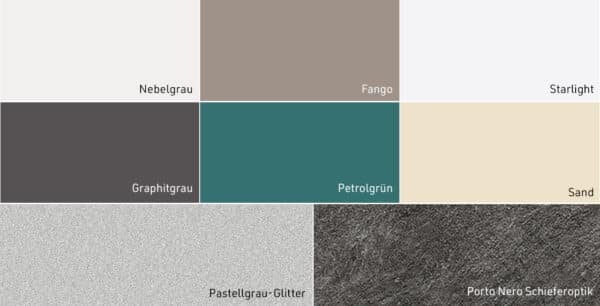 Sonderfarben für Poolverkleidungen Cranpool