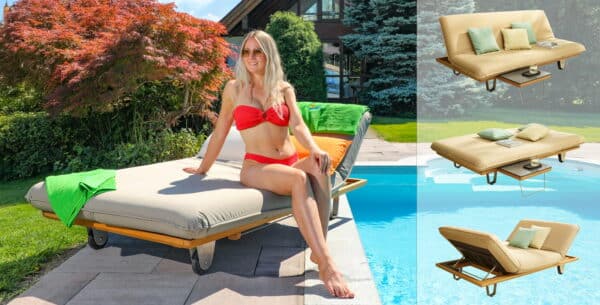 JOKA Modell Butterfly, flexible Liege für den Innen- und Außenbereich