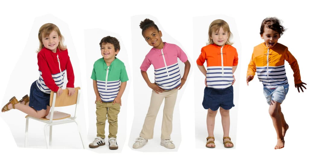 Kinder in Floatee Anti-Ertrinken Shirts für Kinder 