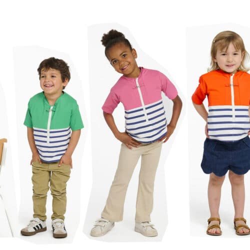 Kinder in Floatee Anti-Ertrinken Shirts für Kinder