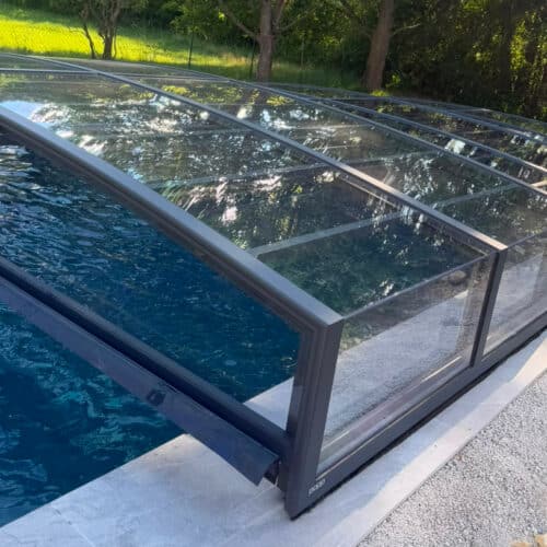 Poolüberdachung Cabriodom Selekt mit einer Laufschiene