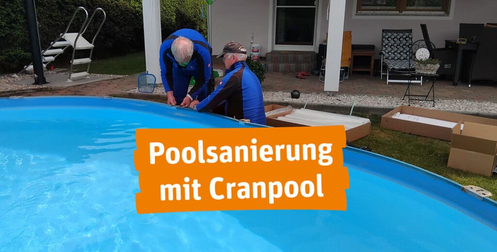 Cranpool Team bei der Sanierung eines Pools