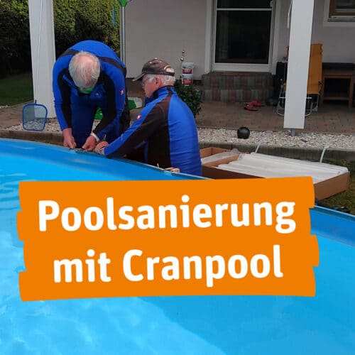 Cranpool Team bei der Sanierung eines Pools