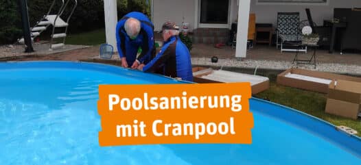 Cranpool Team bei der Sanierung eines Pools