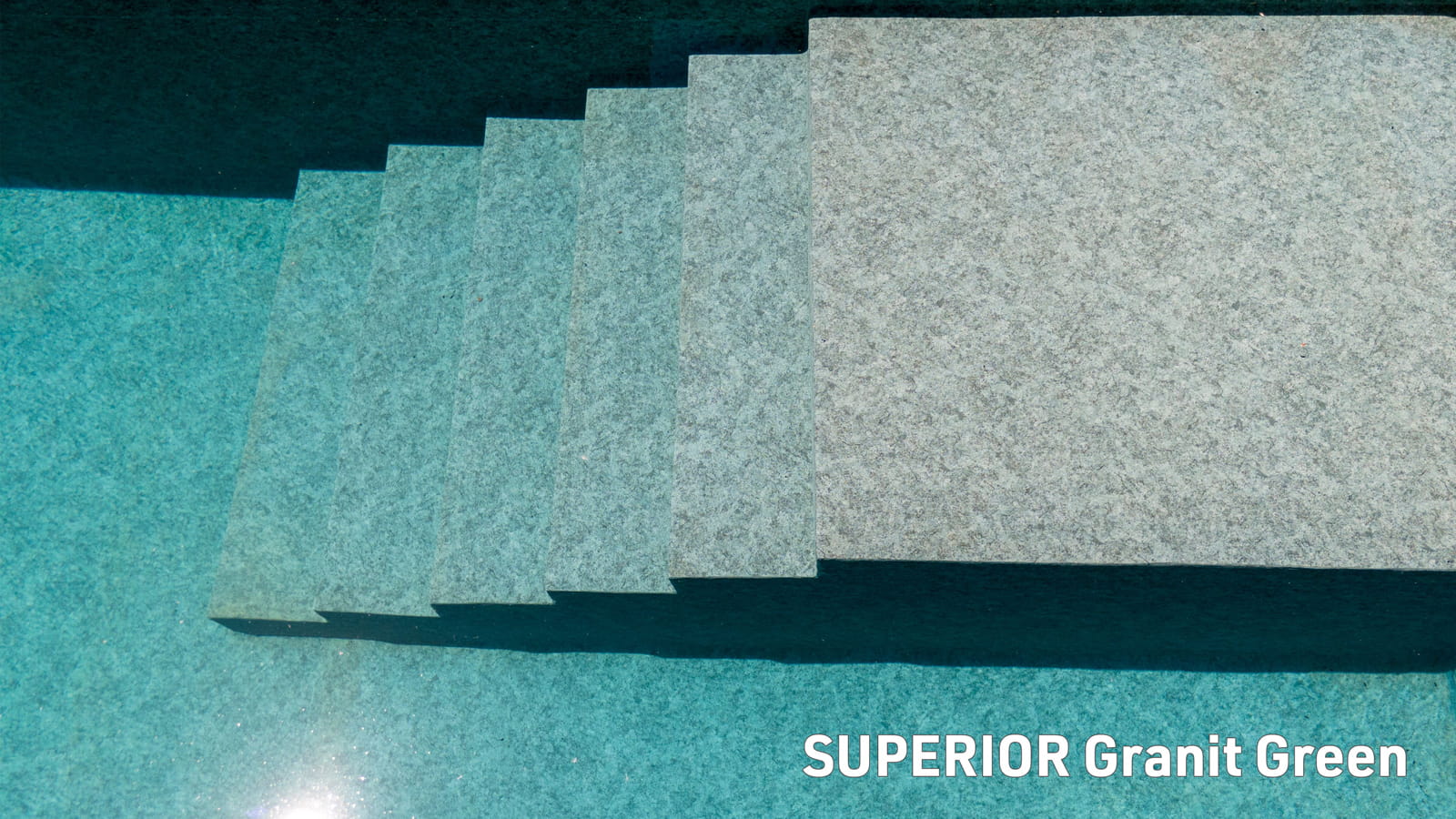 Sonderfarbe Poolfolie SUPERIOR-Granit-Green
