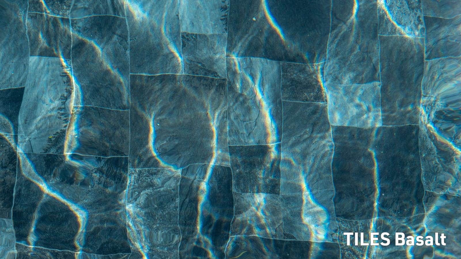 Sonderfarbe Poolfolie Tiles Basalt
