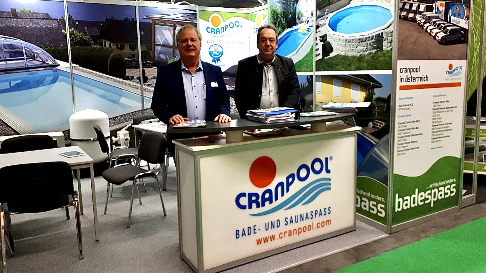 das Cranpool Berater Team auf der Innsbrucker Messe Alfred Man und Gerhard Schwaiger